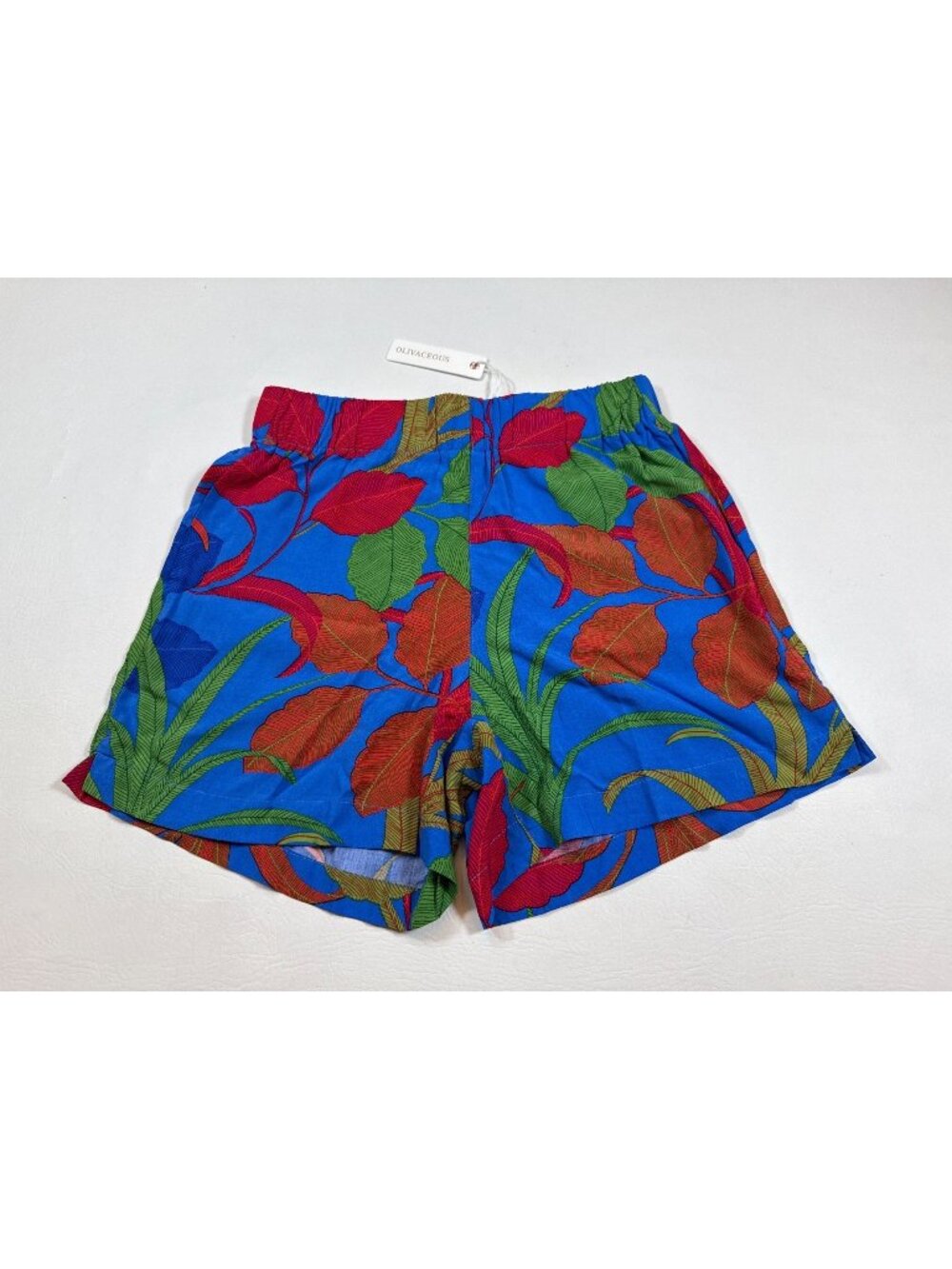 NWT Olivaceous Womens Tropical Print Cotton Shorts Multicolor Small (F739)